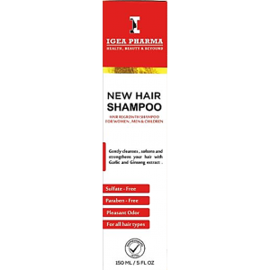 NEW HAIR SHAMPOO FOR ALL HAIR TYPES WITH GARLIC & GINSENG EXTRACT 150 ML